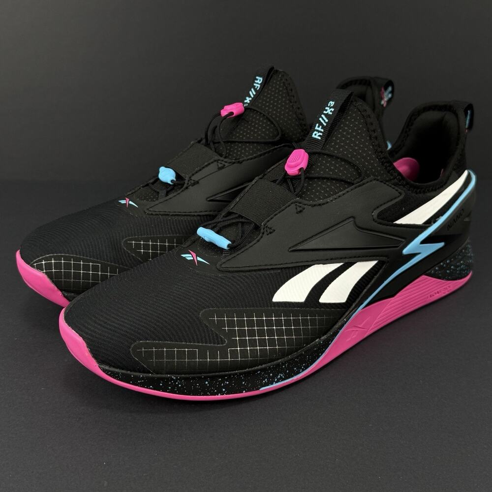 Reebok Nano X3 Froning Men’s 13 Black Laser Pink Training Shoes Excellent